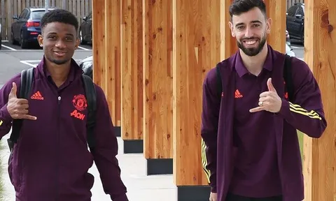 Amad Diallo lập siêu phẩm nhờ công của Bruno Fernandes