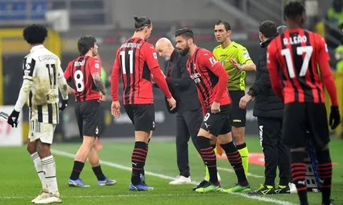 Ibrahimovic rời sân sớm trong trận hòa của Milan và Juventus