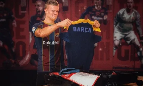Cập bến Barca, Erling Haaland nhận ngay áo số 9?