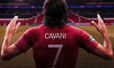 Cavani lần đầu lên tiếng khi nhận “số 7” huyền thoại của M.U