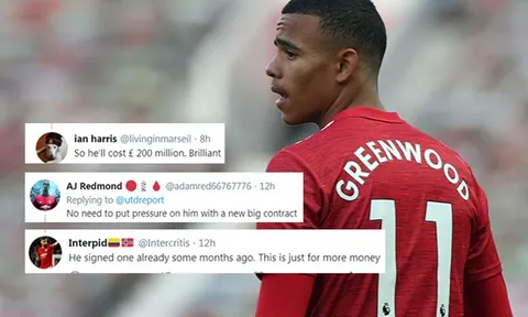 CĐV Man Utd nổi đóa với 1 thông tin tương lai của Mason Greenwood