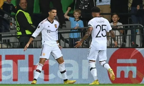 CĐV Sheriff ăn mừng cùng Ronaldo