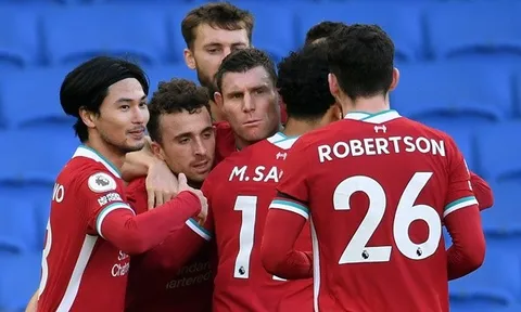 Chấm điểm Liverpool trận Brighton: "Đôi cánh" gây thất vọng