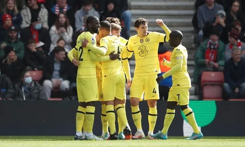 Chelsea ghi 4 bàn vào lưới Southampton trong 31 phút