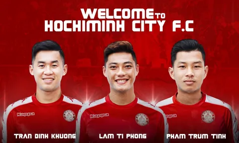 CHÍNH THỨC: "Hút máu" Khánh Hòa, CLB TP.HCM đón thêm 3 tân binh chất lượng