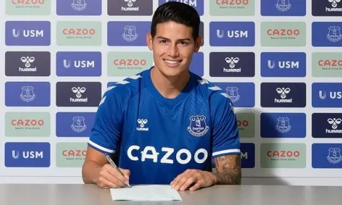 CHÍNH THỨC! James Rodriguez gia nhập Everton, giá rẻ bất ngờ
