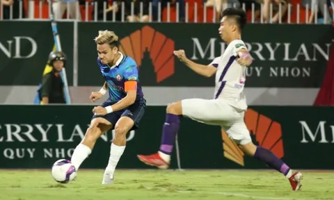 CLB Bình Định lên nhì bảng sau khi thắng Bình Dương 4-1
