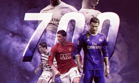 Cristiano Ronaldo cán mốc 700 bàn thắng