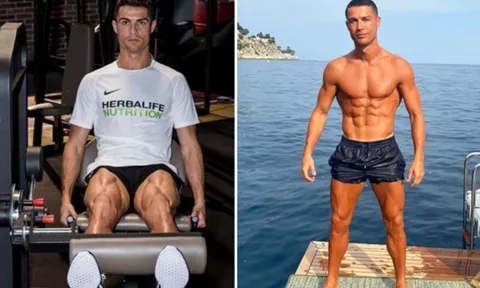 Choáng với cơ đùi khổng lồ của Ronaldo ở tuổi 35