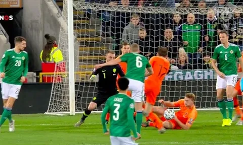 Đấu Bắc Ireland, De Ligt tái hiện hình ảnh quen thuộc