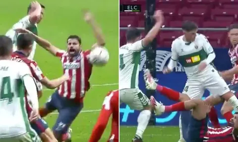Diego Costa ăn vạ thô thiển, Atletico vẫn được VAR trao penalty