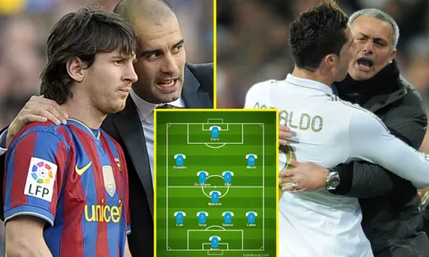 Đội hình kết hợp mọi thời đại của Pep Guardiola - Jose Mourinho: 11 "cực phẩm"