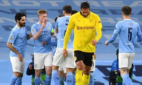 Đội hình Man City đấu Dortmund: Bộ ba tiền vệ D.R.G góp mặt?