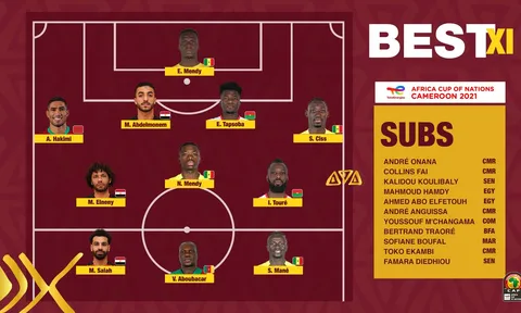 Đội hình tiêu biểu AFCON 2021: Song sát The Kop góp mặt; Arsenal có 1 cái tên