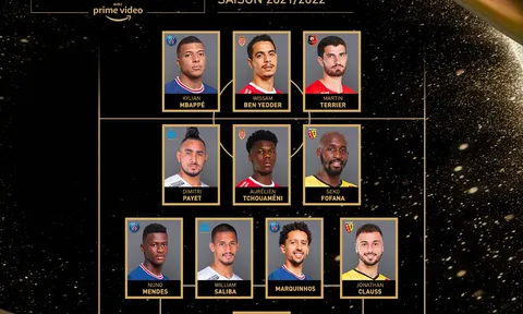 Đội hình tiêu biểu Ligue 1 mùa 2021/22: Vắng bóng Messi, niềm hy vọng Arsenal