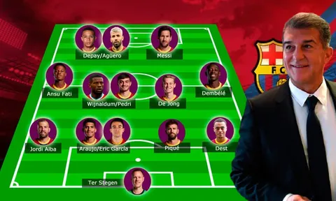 Đội hình trong mơ của Barcelona dưới kỷ nguyên Joan Laporta: ''Vĩnh biệt'' nỗi lo hàng thủ, cặp song sát Argentina