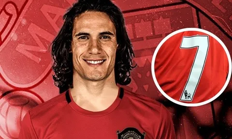Edinson Cavani và điều cần biết về lời nguyền số 7 tại M.U