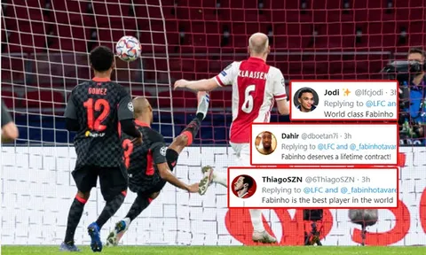 Fabinho cứu bóng trên vạch vôi, CĐV Liverpool thay nhau phát cuồng
