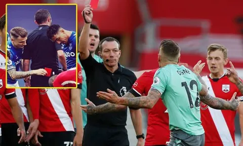 Fan Liverpool "cà khịa" chiếc thẻ đỏ của Digne: "Quả báo đến nhãn tiền"