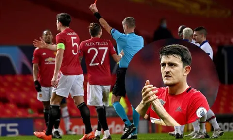 Fred nhận thẻ đỏ, Maguire nói thẳng về công tác trọng tài tại Champions League