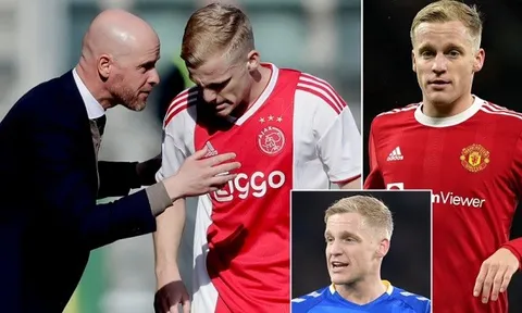 Gặp lại sau 2 năm, Erik ten Hag sốc vì sự thay đổi của Van de Beek