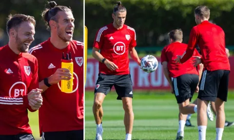 Rời xa Real, Bale có biểu cảm "khác thường" trong màu áo xứ Wales