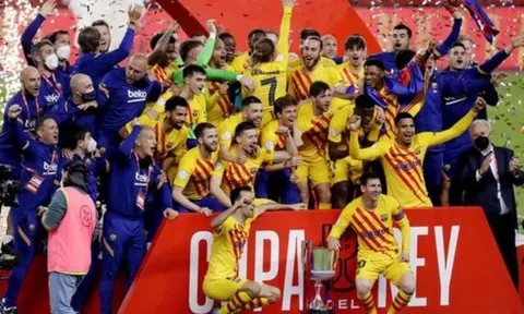 Ghi 4 bàn trong 12 phút, Barcelona vô địch cúp Nhà vua TBN