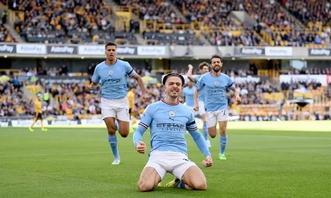 Grealish giải tỏa tâm lý, Man City leo lên đỉnh bảng