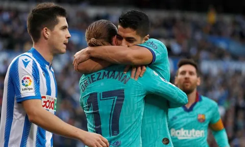 Griezmann hành động lạ, Barca chia điểm tiếc nuối với Sociedad