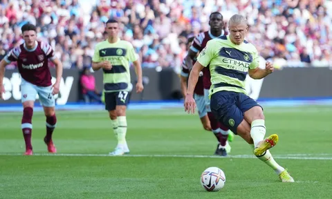 Haaland lập cú đúp, Man City vượt khó trước West Ham