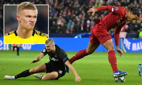 Haaland từng bị Van Dijk hạ đo ván dễ dàng như thế nào
