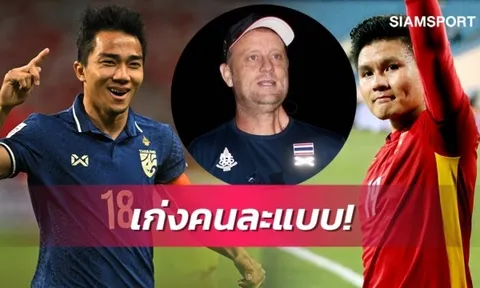 HLV Thái Lan so sánh giữa Quang Hải và Chanathip