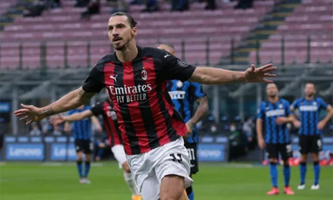 Ibrahimovic lập cú đúp, AC Milan quật ngã Inter trong trận derby nhiều ân oán