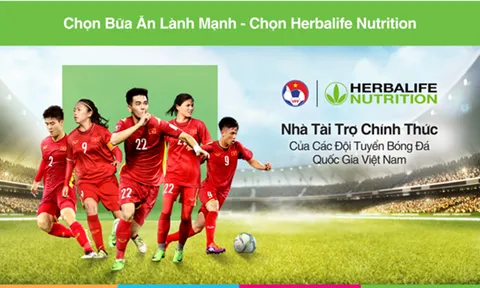 Lần đầu tiên Herbalife chính thức đồng hành cùng đội tuyển Bóng đá Việt Nam