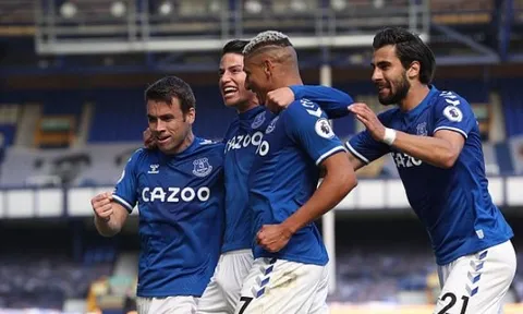 James Rodriguez lập siêu phẩm đẹp mắt, Everton đè bẹp đối thủ 5 bàn
