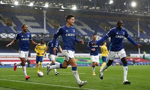 James Rodriguez thăng hoa tột đỉnh, Everton nghiền nát đối thủ 4 bàn