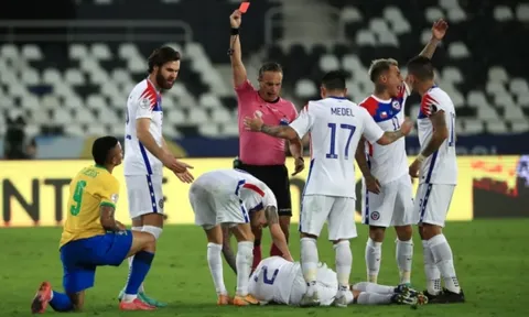 Jesus nhận thẻ đỏ, Brazil vẫn đánh bại Chile