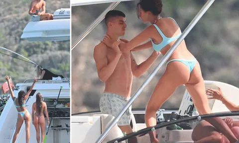 Havertz nô đùa cùng bạn gái sexy