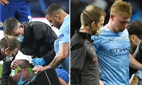 De Bruyne khóc nức nở sau chấn thương bất ngờ
