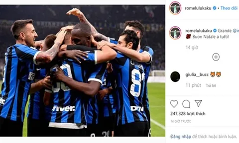 Lập đại công cho Inter Milan, Lukaku đăng thông điệp ấm lòng