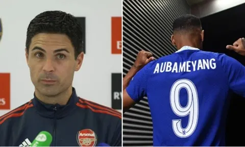Arteta phản ứng khi Aubameyang gia nhập Chelsea