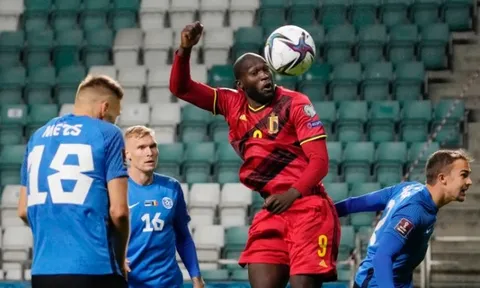 Lukaku lập cú đúp, Bỉ thắng đậm Estonia