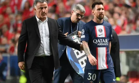 Lý do Messi bị thay ra trận PSG hòa Benfica ở Cúp C1