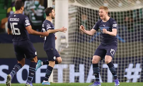 Man City thắng 5-0 tại Champions League