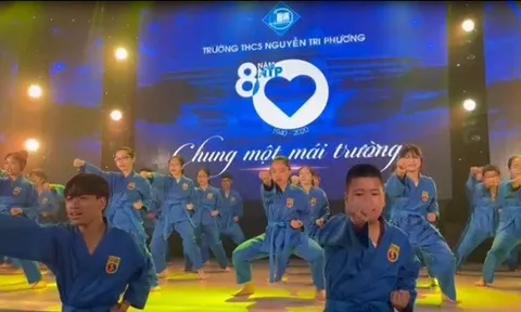 Màn trình diễn ấn tượng của võ sinh Vovinam tại lễ kỷ niệm 80 năm thành lập trường THCS Nguyễn Tri Phương