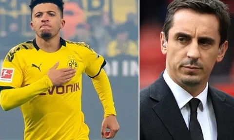 Man Utd bị Dortmund chèn ép vụ Sancho, Neville đăng đàn nói 1 điều