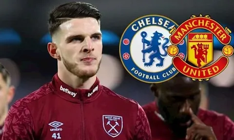 Man Utd, Chelsea quan tâm Rice, West Ham thét mức giá không tưởng