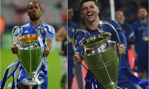 Mason Mount tái hiện pha ăn mừng lịch sử của Drogba