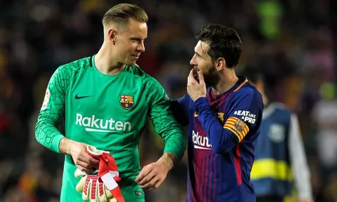 Ter Stegen loại Messi khỏi đội hình đồng đội xuất sắc nhất