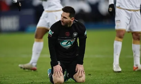 Messi bất lực, PSG bị loại khỏi Cúp quốc gia Pháp